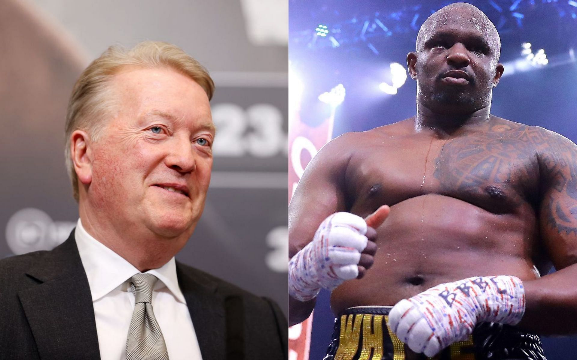 Frank Warren (left) and Dillian Whyte (right)