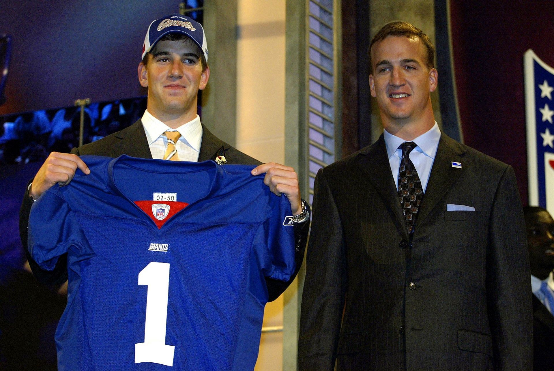 Eli and Peyton Manning at the 2004 NFL Draft