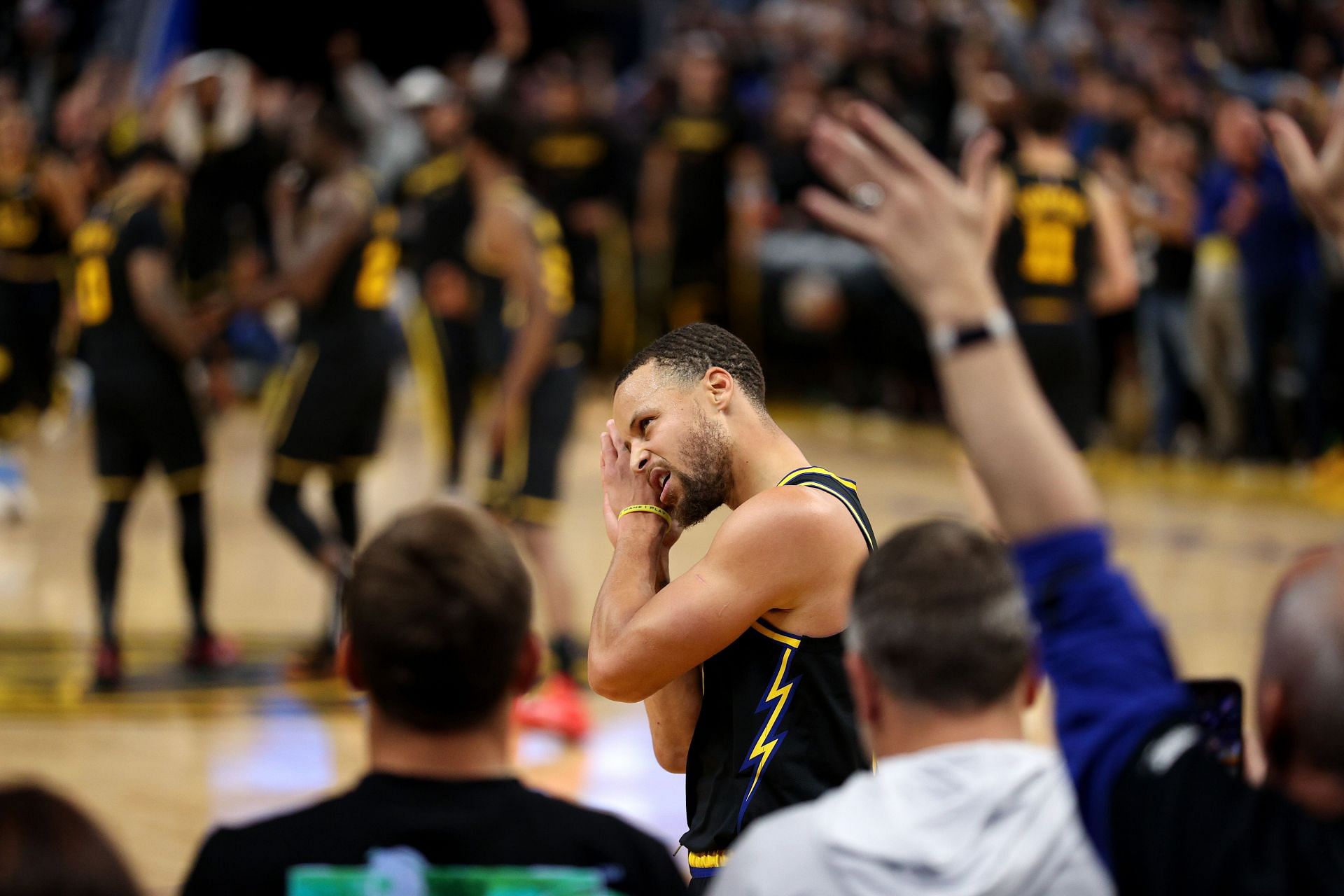 Curry in action in the Denver Nuggets vs. Golden State Warriors — Game 5