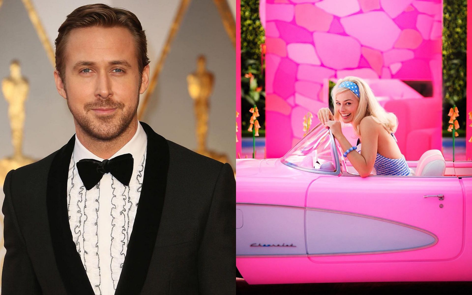Social media had some hilarious suggestions for Ryan Gosling&#039;s first look as Ken in Greta Gerwig&#039;s Barbie (Image via Getty Images &amp; IMDb)