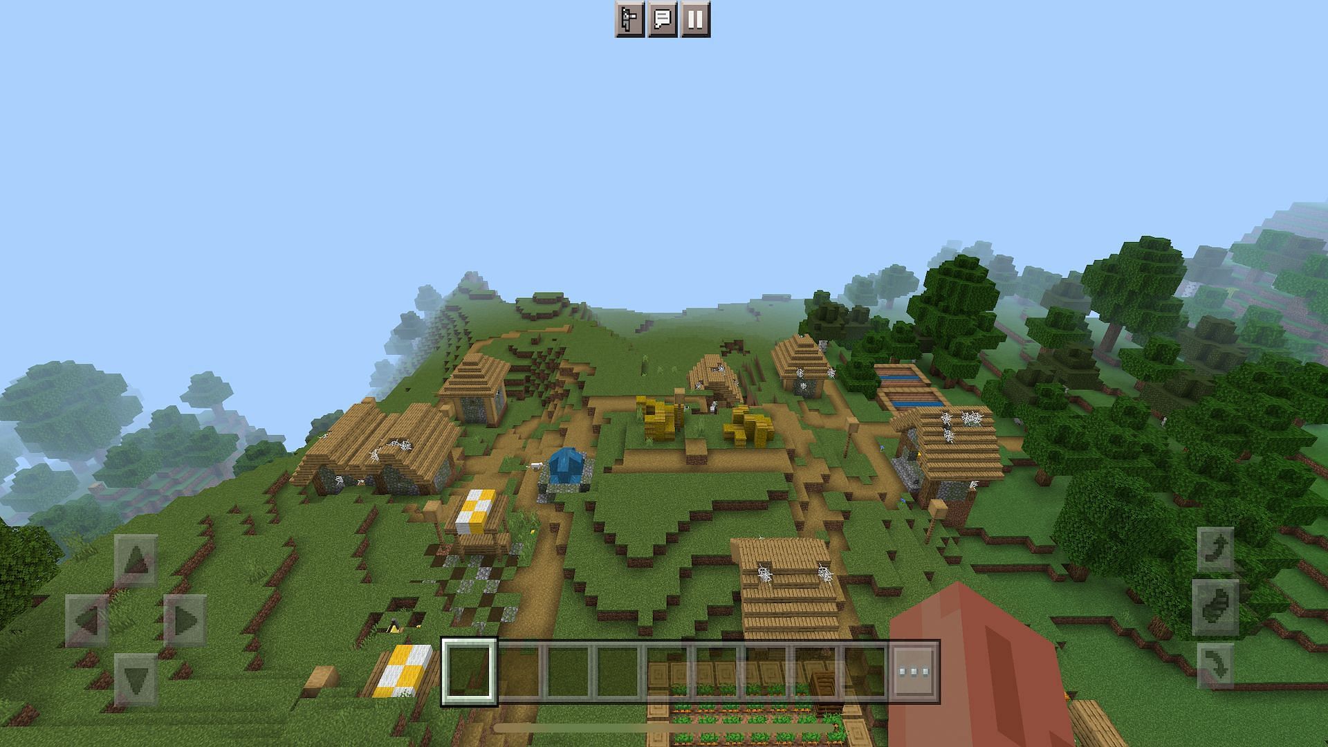 Players can find many different villages in this seed (Image via Minecraft)