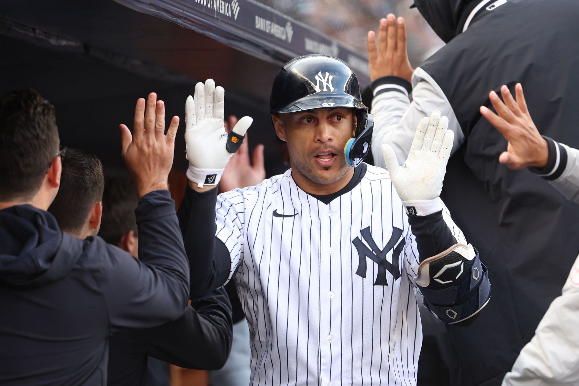 Giancarlo Stanton looks to lift the Yankees for a deep playoff run