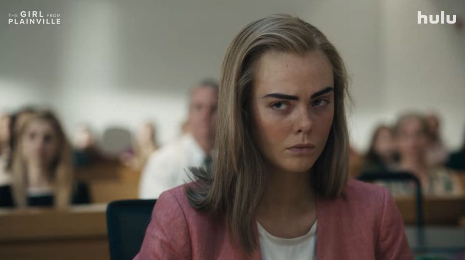 A 20-year-old Michelle Carter on trial (Image via Hulu)