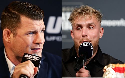 Michael Bisping (left), Jake Paul (right)