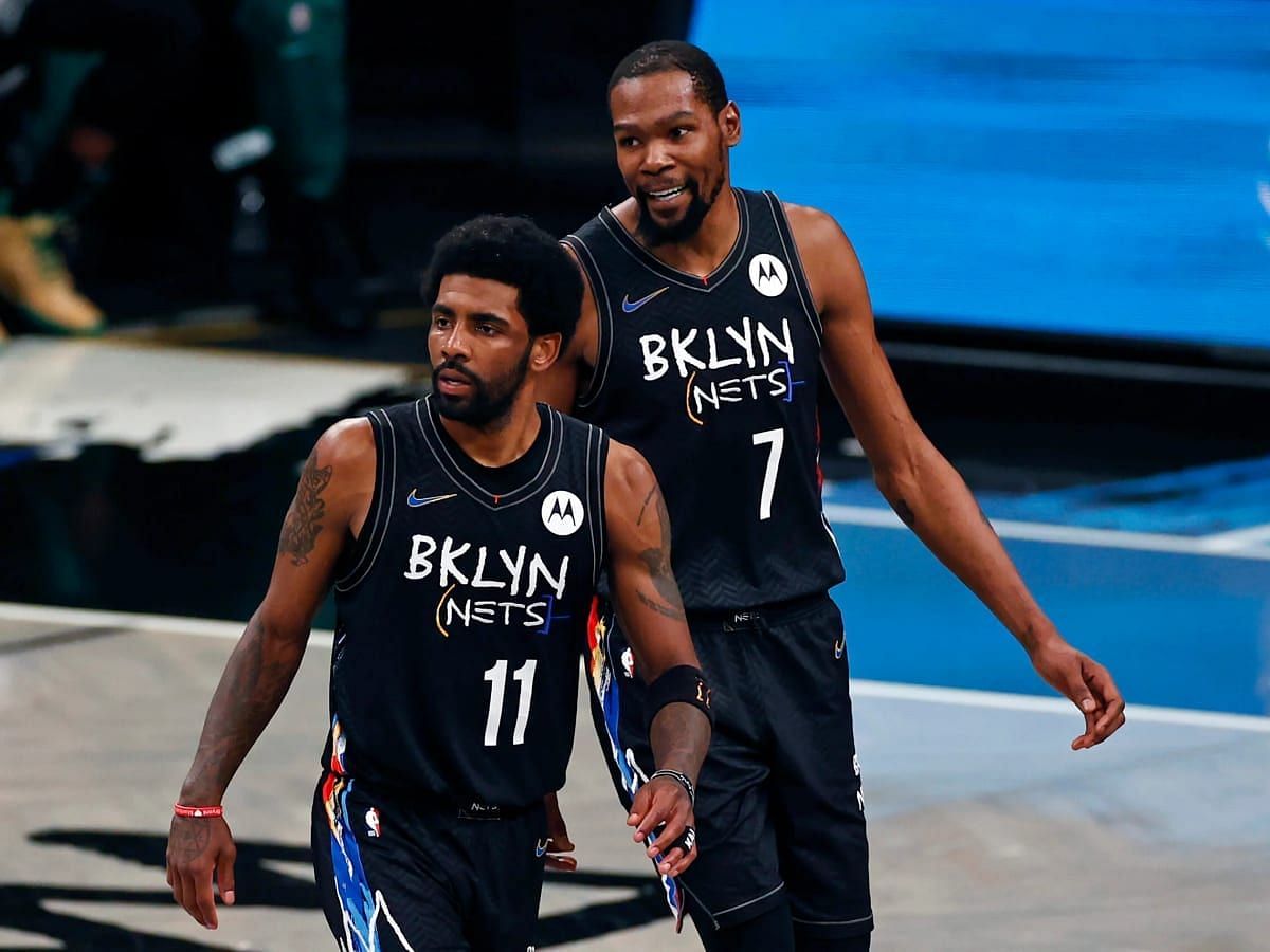 Kevin Durant and Kyrie playing for the Brooklyn Nets