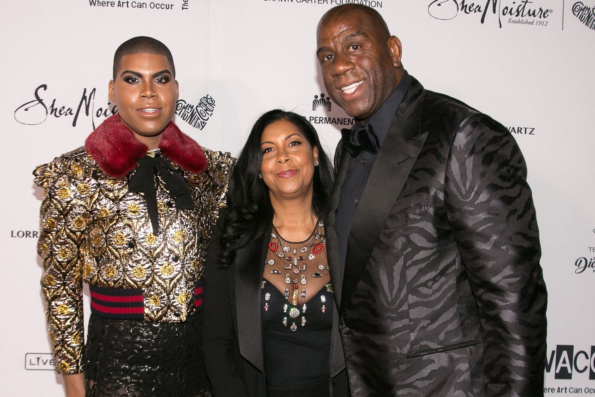 EJ, Cookie and Magic Johnson. (Photo: Page Six)