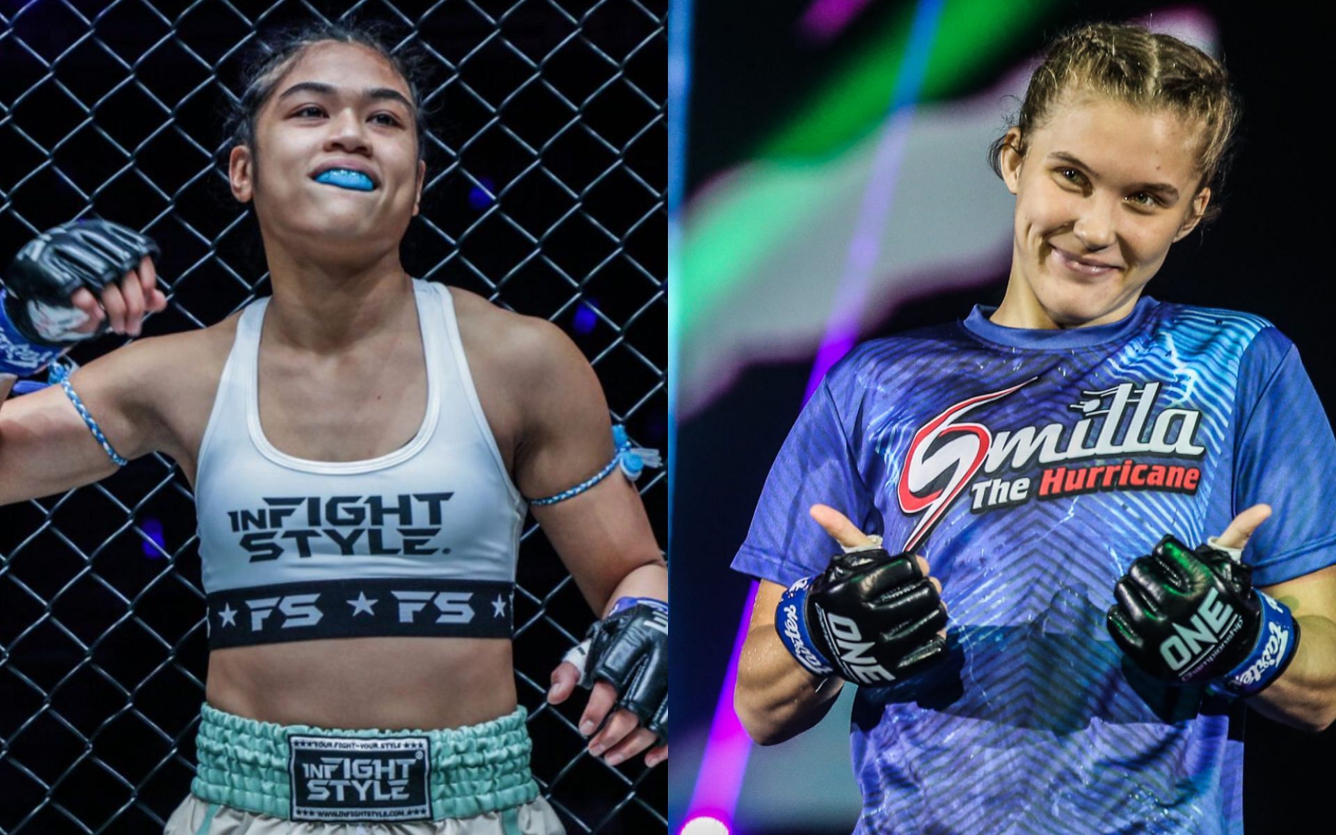 Smilla Sundell (right) says she&#039;s not afraid of Jackie Buntan (left) ahead of their title match at ONE 156: Eersel vs. Sadikovic. [Photos ONE Championship]