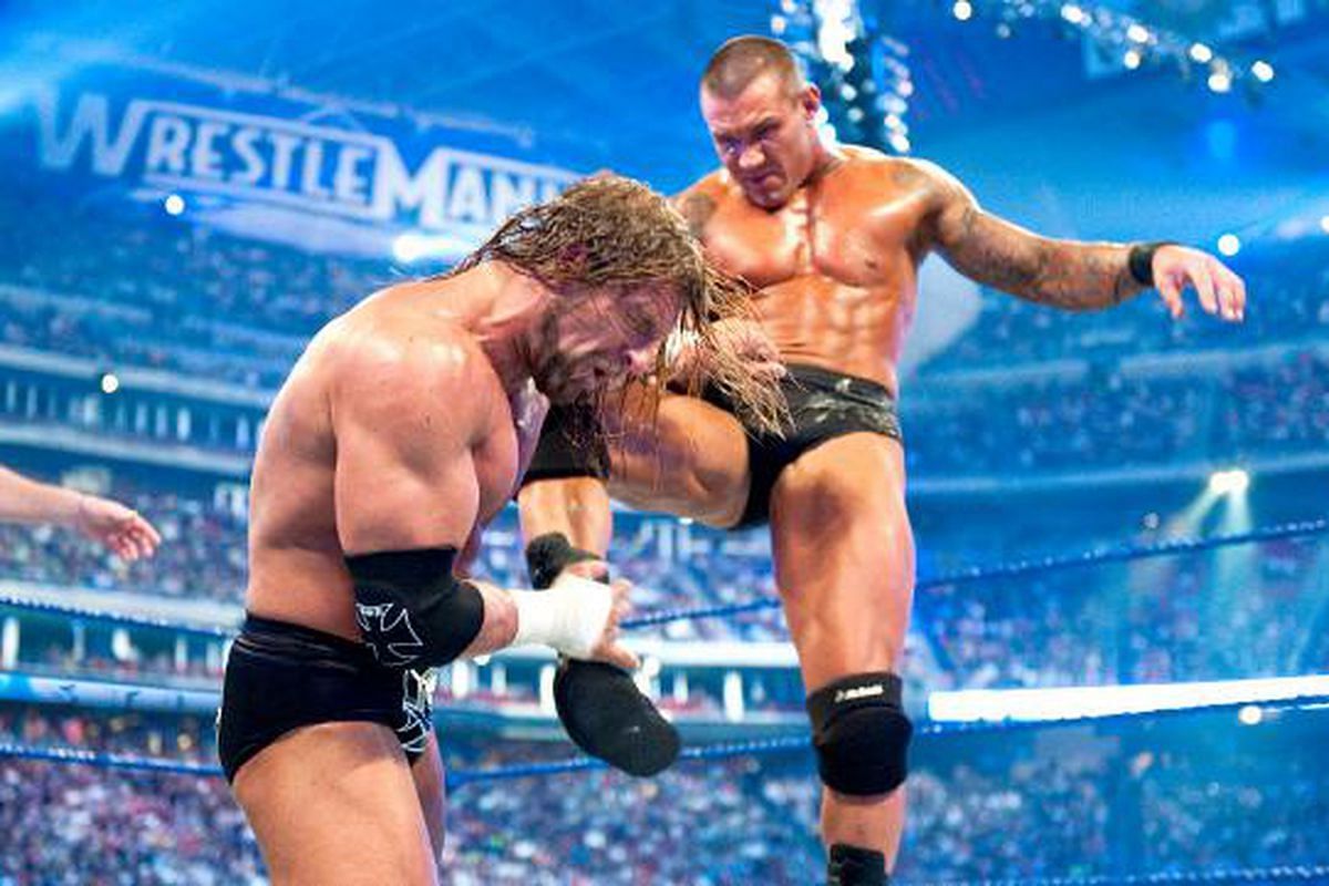 Triple h vs randy orton wrestlemania 25
