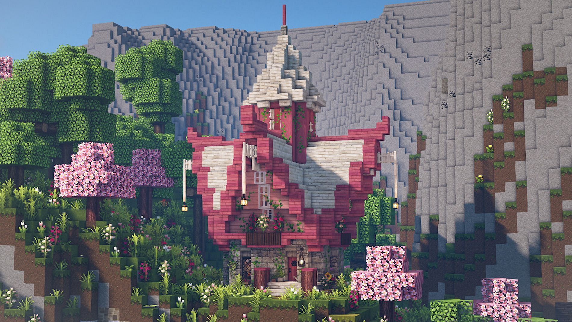 Pink fairytale house design [Image via beeswithmoss on Tumblr]