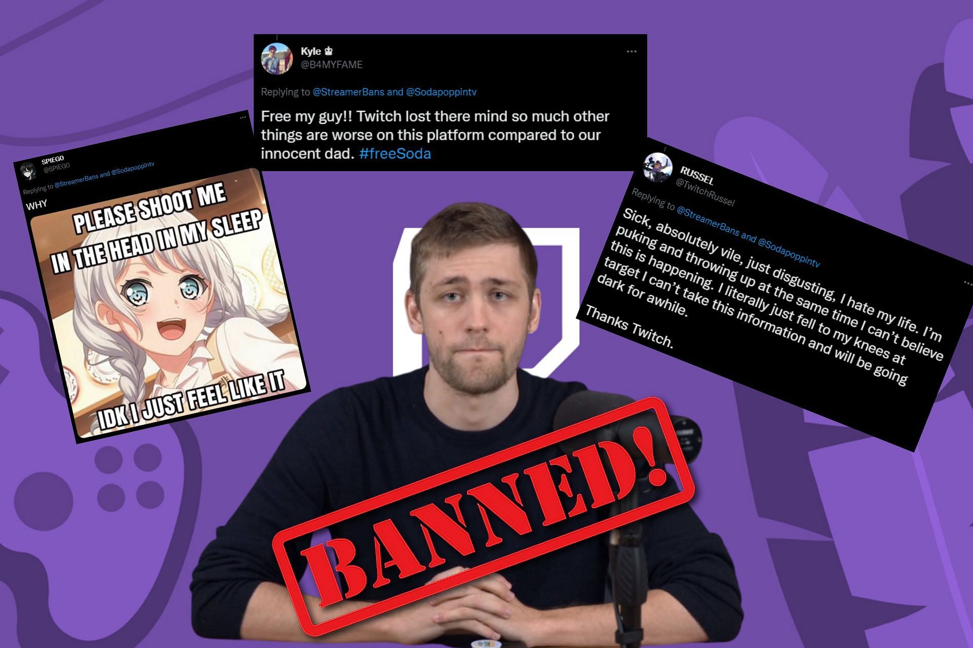 Sodapoppin is banned from Twitch for the second time (Image via- Sportskeeda)