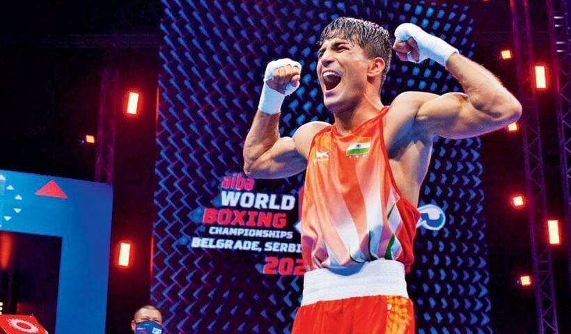 A file photo of Indian boxer Akshay Kumar Siwach. (PC: BFI)