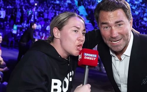 Molly McCann (left) and Eddie Hearn (right) (Image via YouTube / iFL TV)