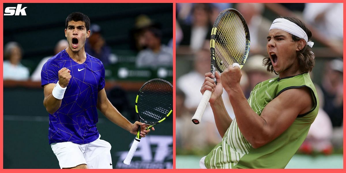 How does Carlos Alcaraz compare to Rafael Nadal as a teenager?