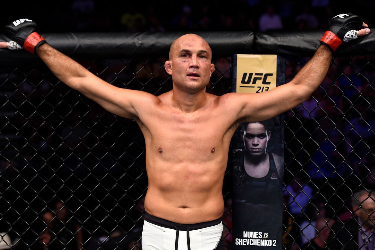 BJ Penn&#039;s wild celebration after beating Caol Uno saw him sprint out of the octagon