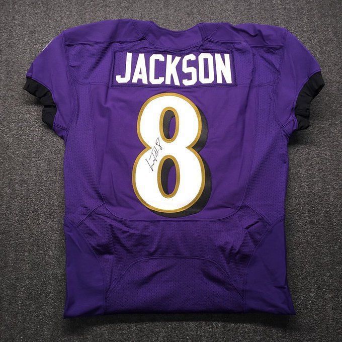 Pope gets signed Lamar Jackson jersey