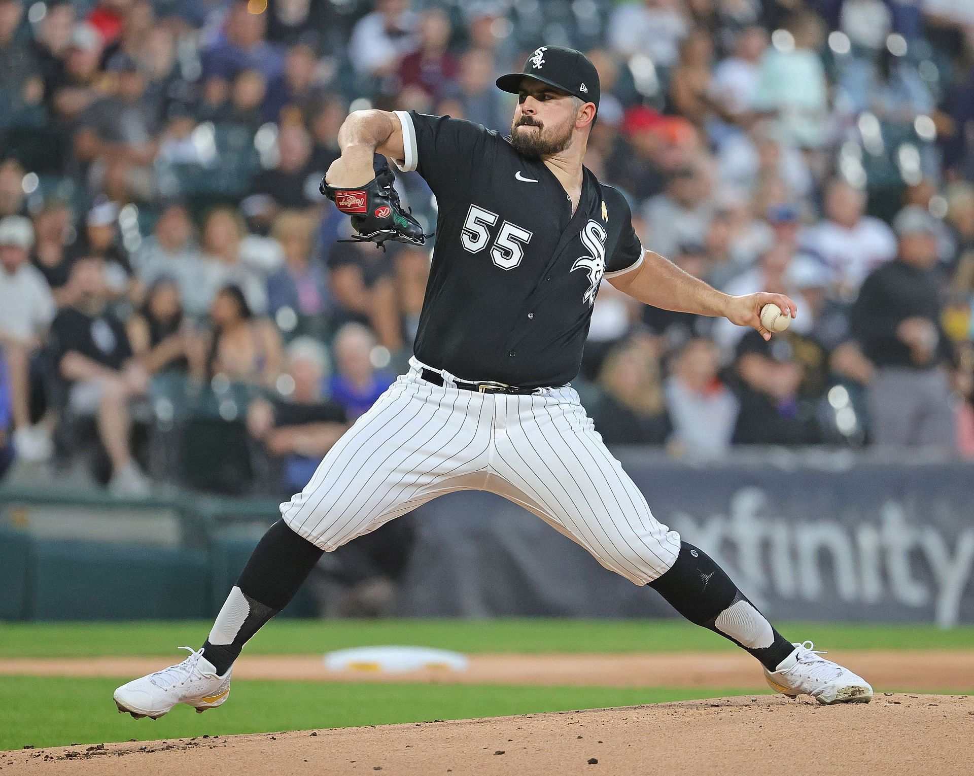 Pitcher Carlos Rodon on the Chicago White Sox last year