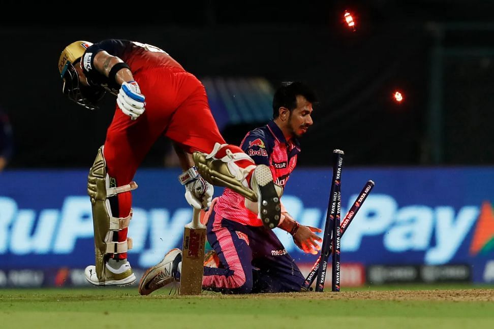 Virat Kohli was run out after a mix-up with David Willey [P/C: iplt20.com]