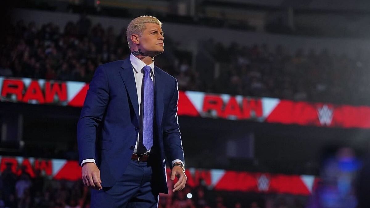 Rhodes during his most recent WWE RAW appearance.