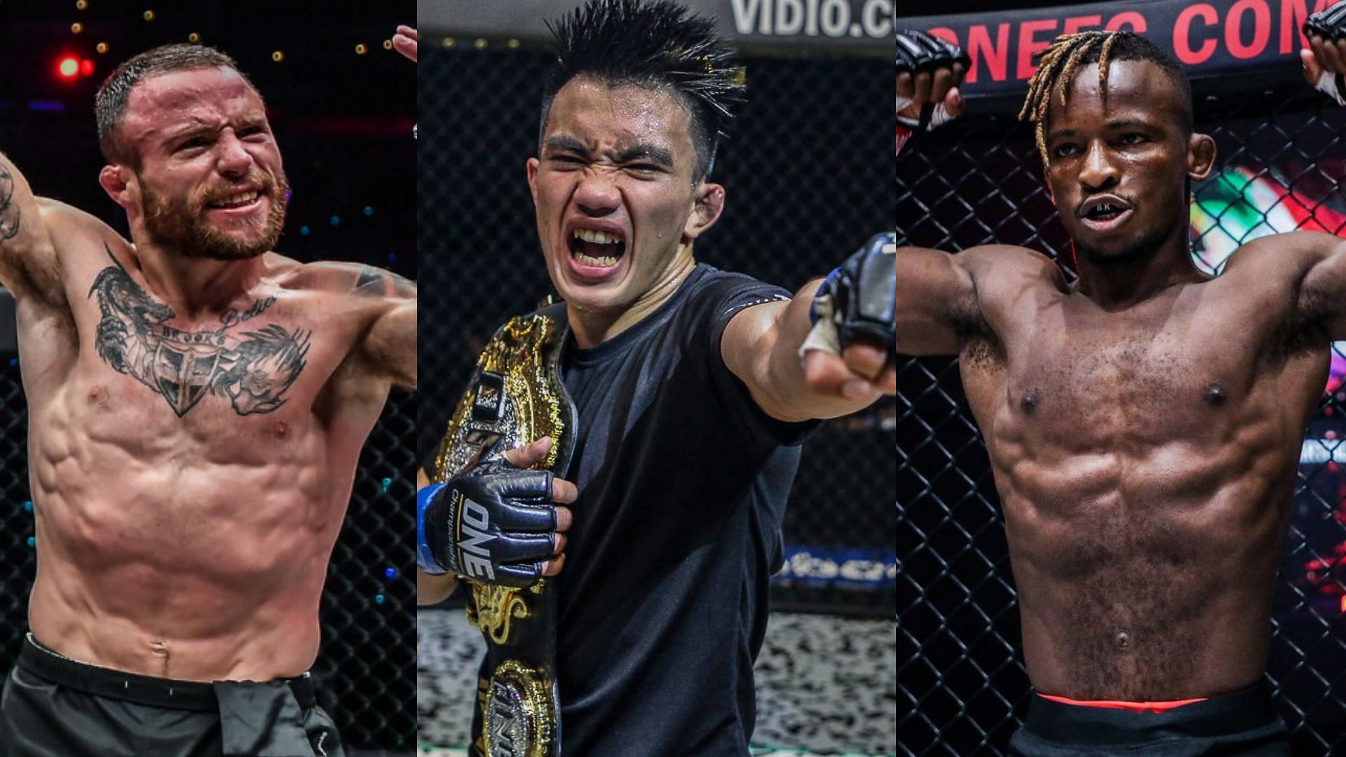 (L-R) Jarred Brooks, Joshua Pacio, Bokang Masunyane [Photo Credits: ONE Championship]