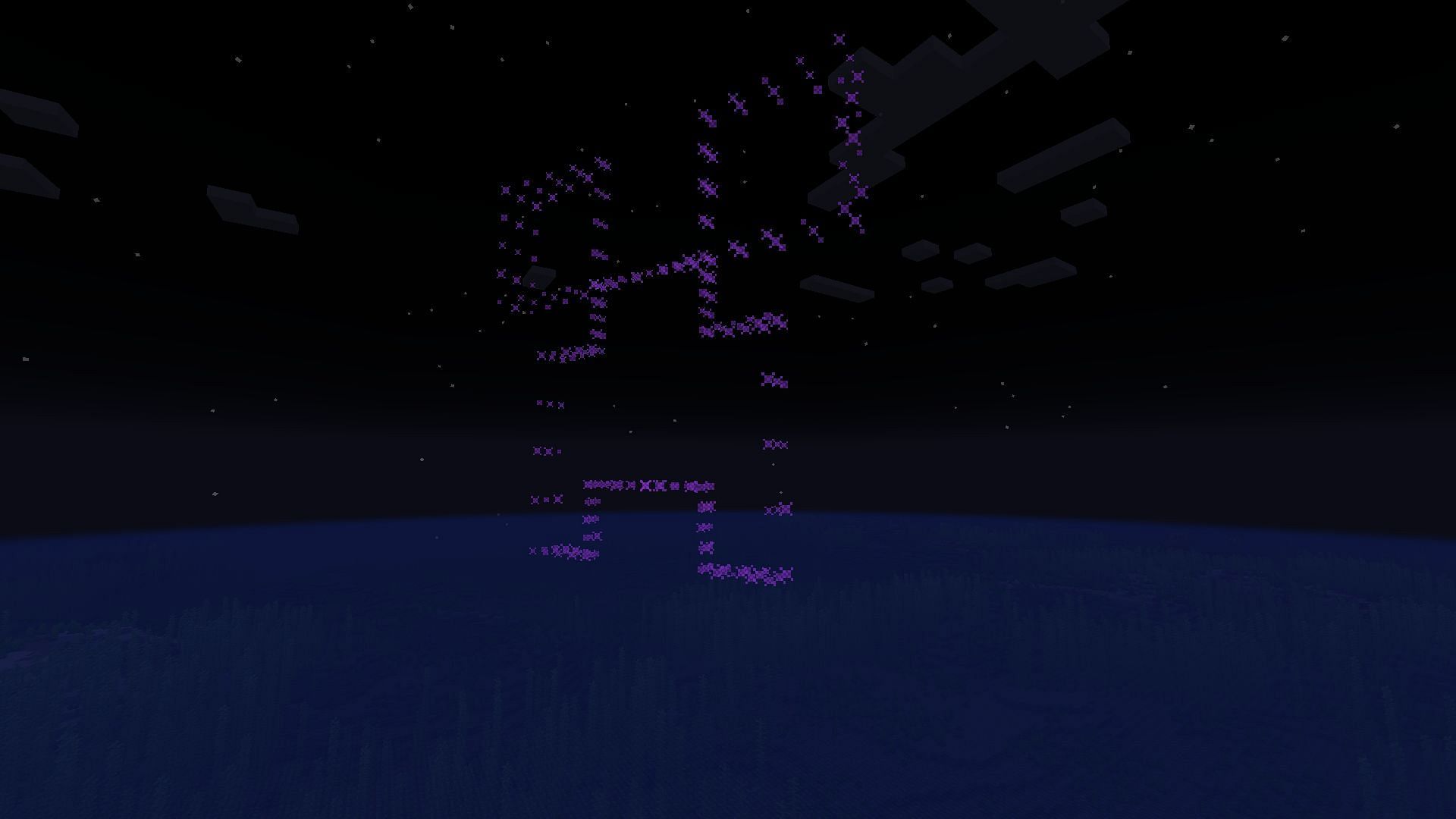 A purple creeper firework (Image via Minecraft)