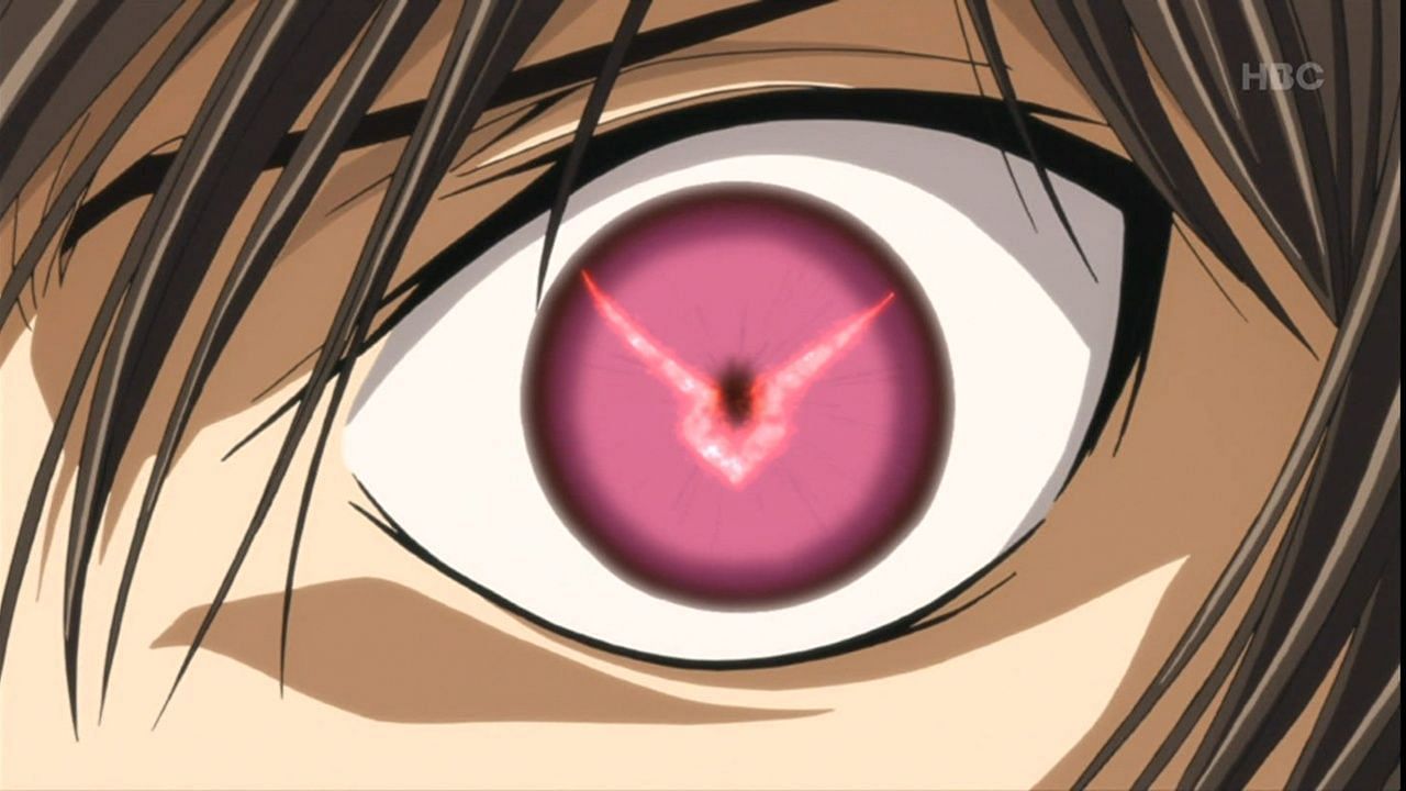 The Geass eye as seen in the Code Geass anime (Image via Sunrise Animation Studios)