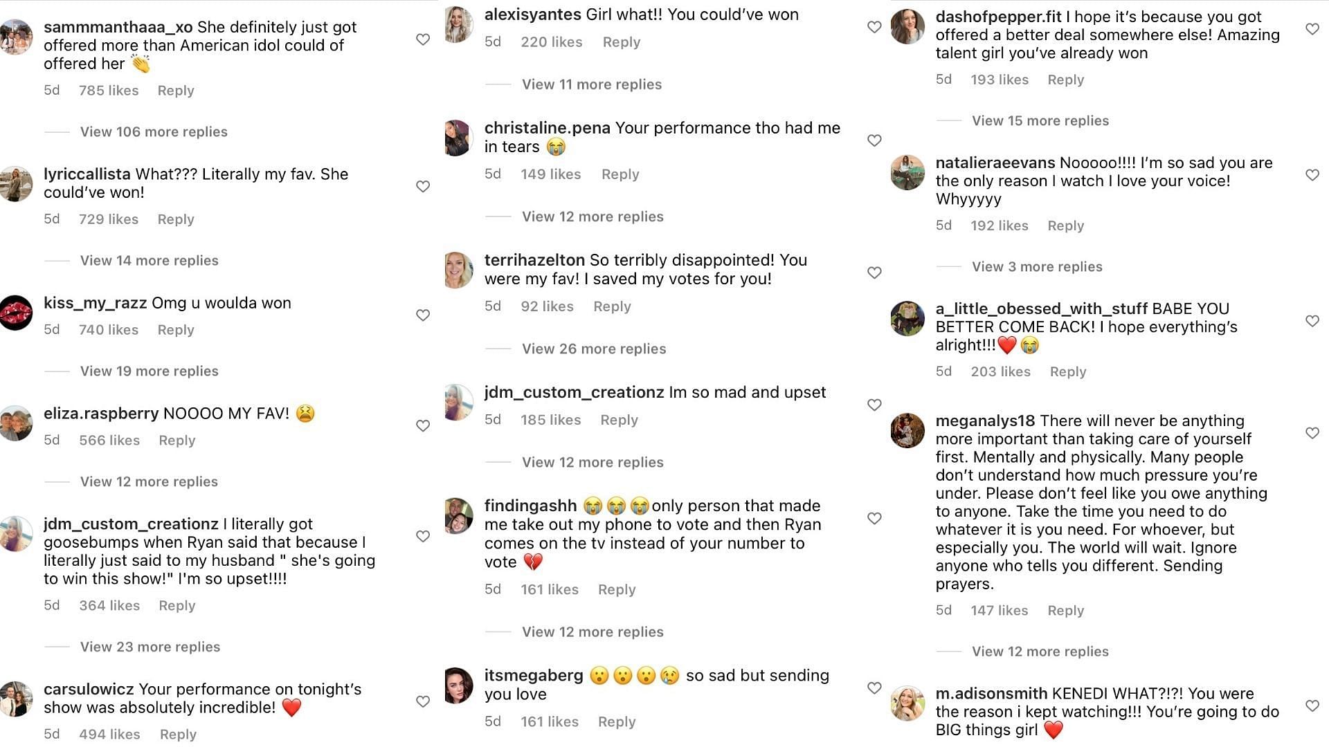 Fans react to American Idol contestant Kenedi Anderson&#039;s exit (Image via kenedianderson_/Instagram)