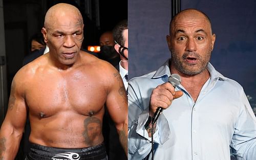 Mike Tyson (left) and Joe Rogan (right)