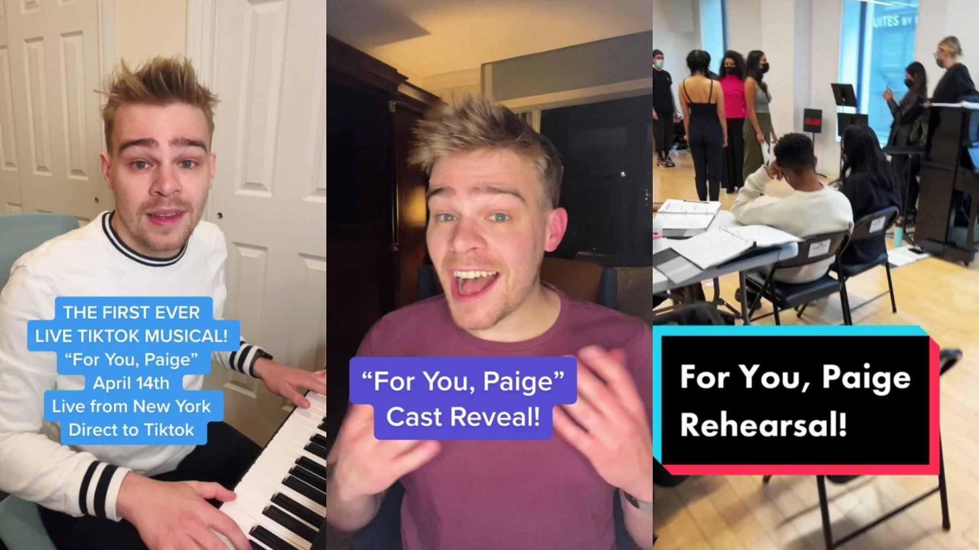 The short-video platform&#039;s first original musical &#039;For You, Paige&#039; will be broadcast live on April 14 (Images via Daniel Mertzlufft)