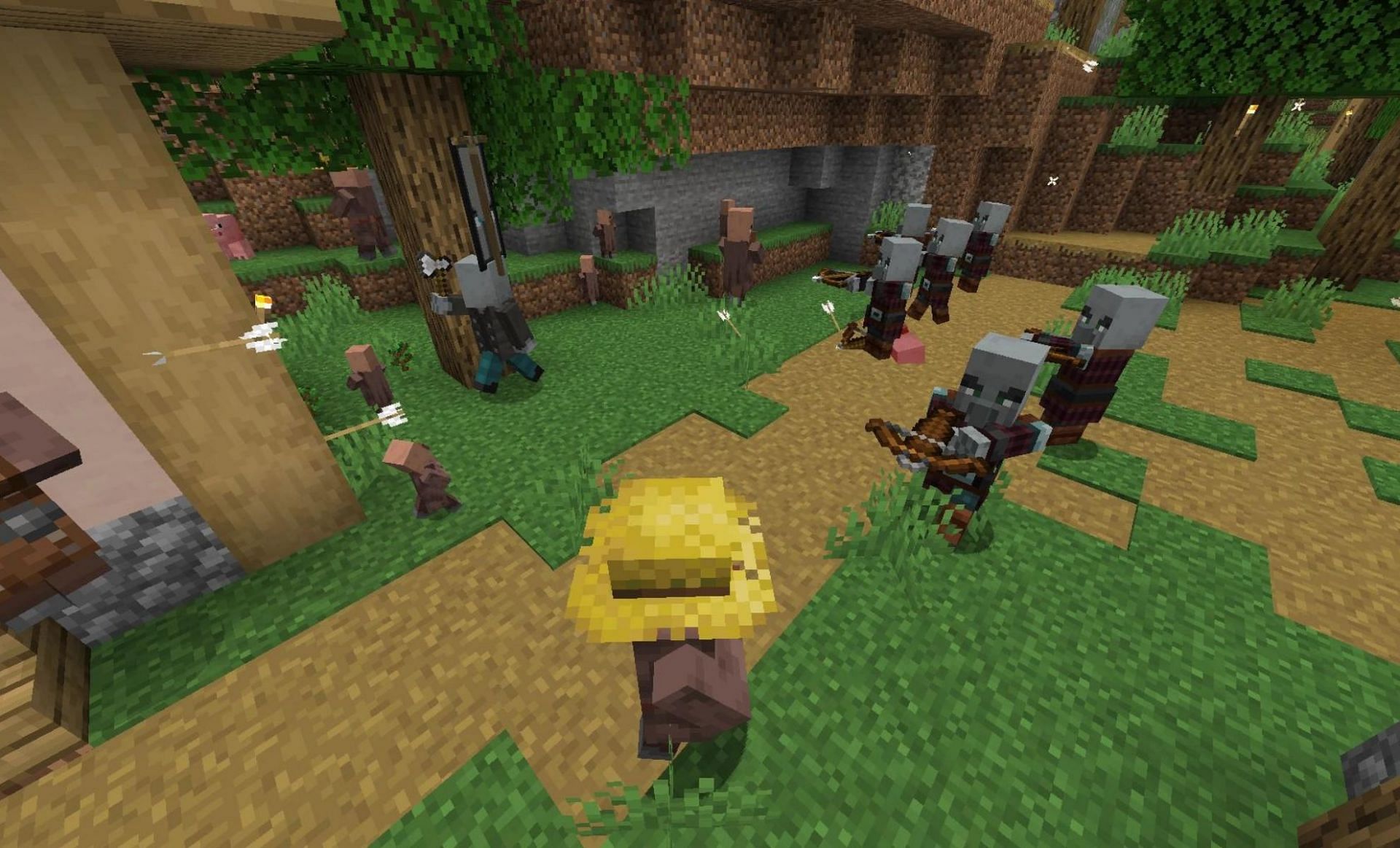 Village raids (Image via Minecraft Wiki)