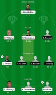 Namibia vs Uganda Fantasy Suggestion Team 2