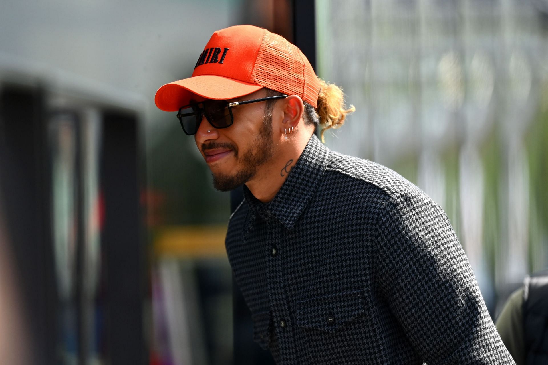 Lewis Hamilton walks in the Paddock before practice ahead of the F1 Grand Prix of Emilia Romagna (Photo by Dan Mullan/Getty Images)