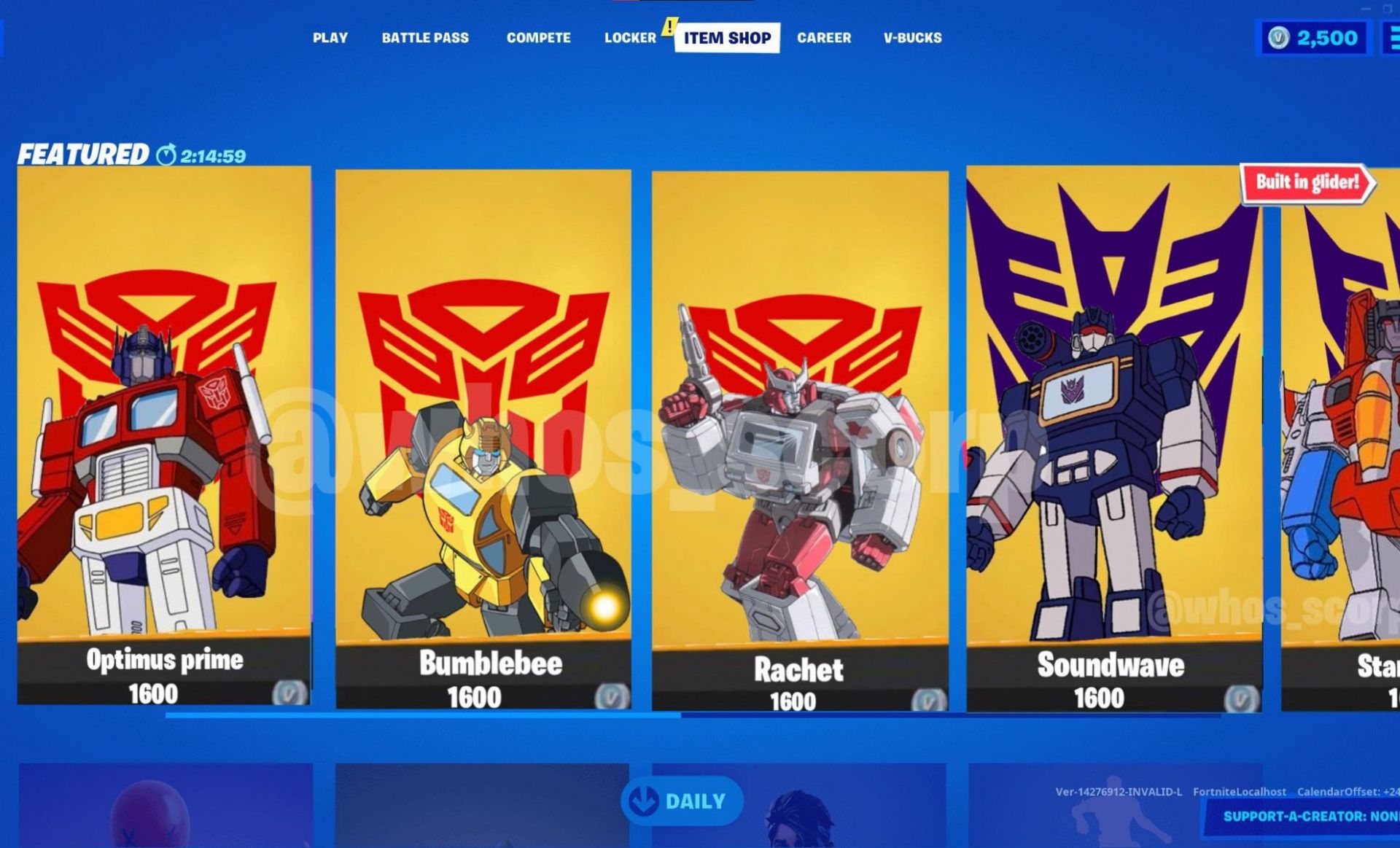 Fortnite x Transformers (Image via u/literally_a_baby on Reddit)