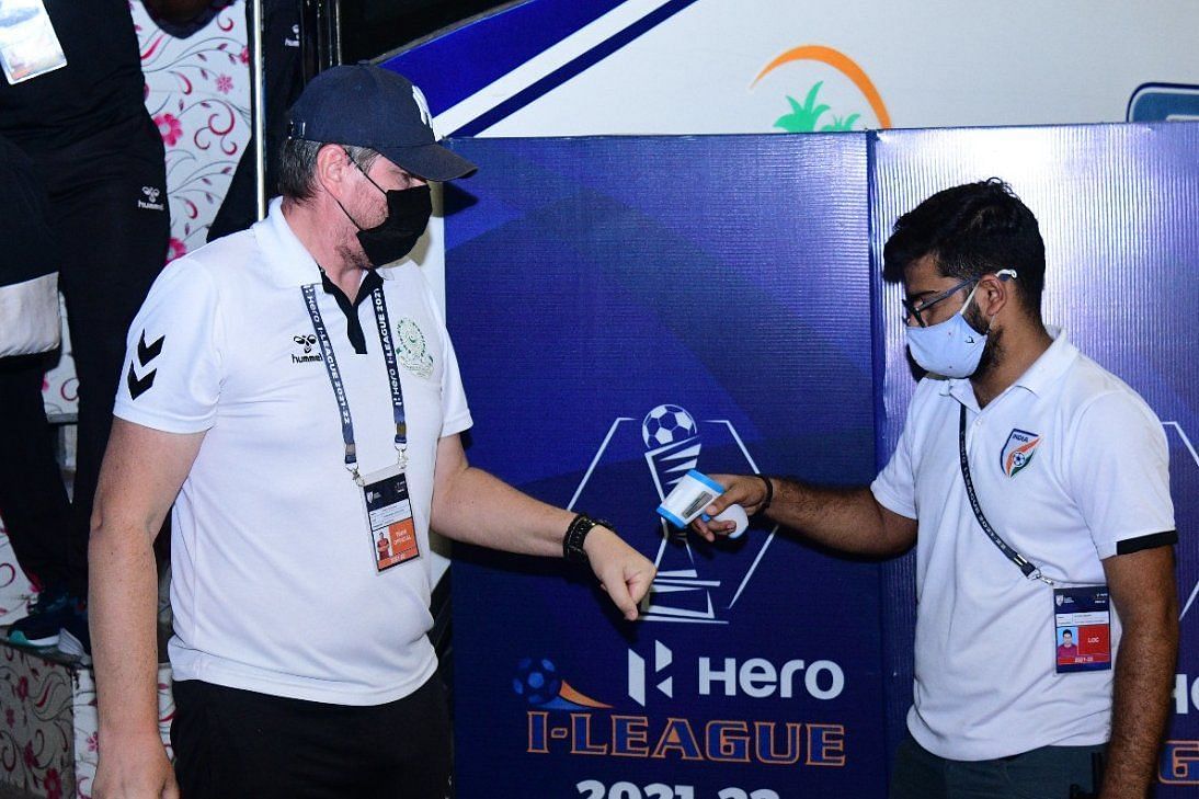 The Mohammedan SC coach arrives at the stadium ahead of their upcoming I-League fixture against NEROCA FC - Image Courtesy: I-League Twitter