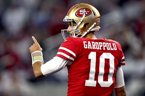 San Francisco 49ers quarteback Jimmy Garoppolo face an uncertain future