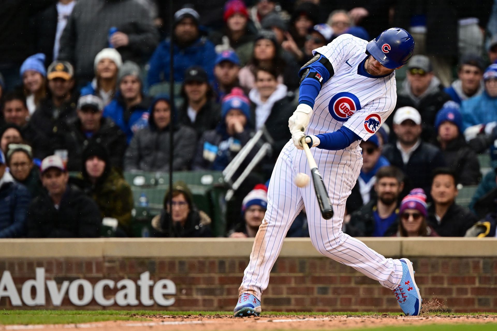 Ian Happ batting for the Cubs