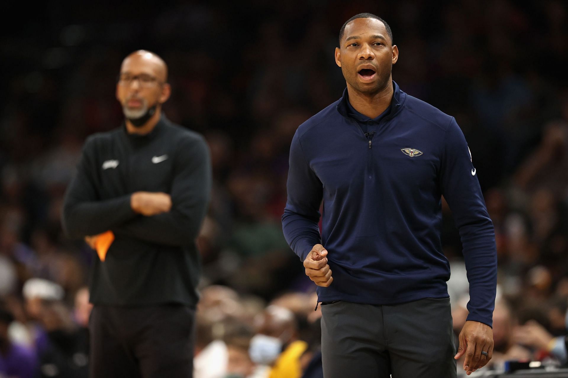 Monty Williams [left] and Willie Green have been exceptional this season in leading their respective teams to the postseason. [Photo: Pelican Debrief]