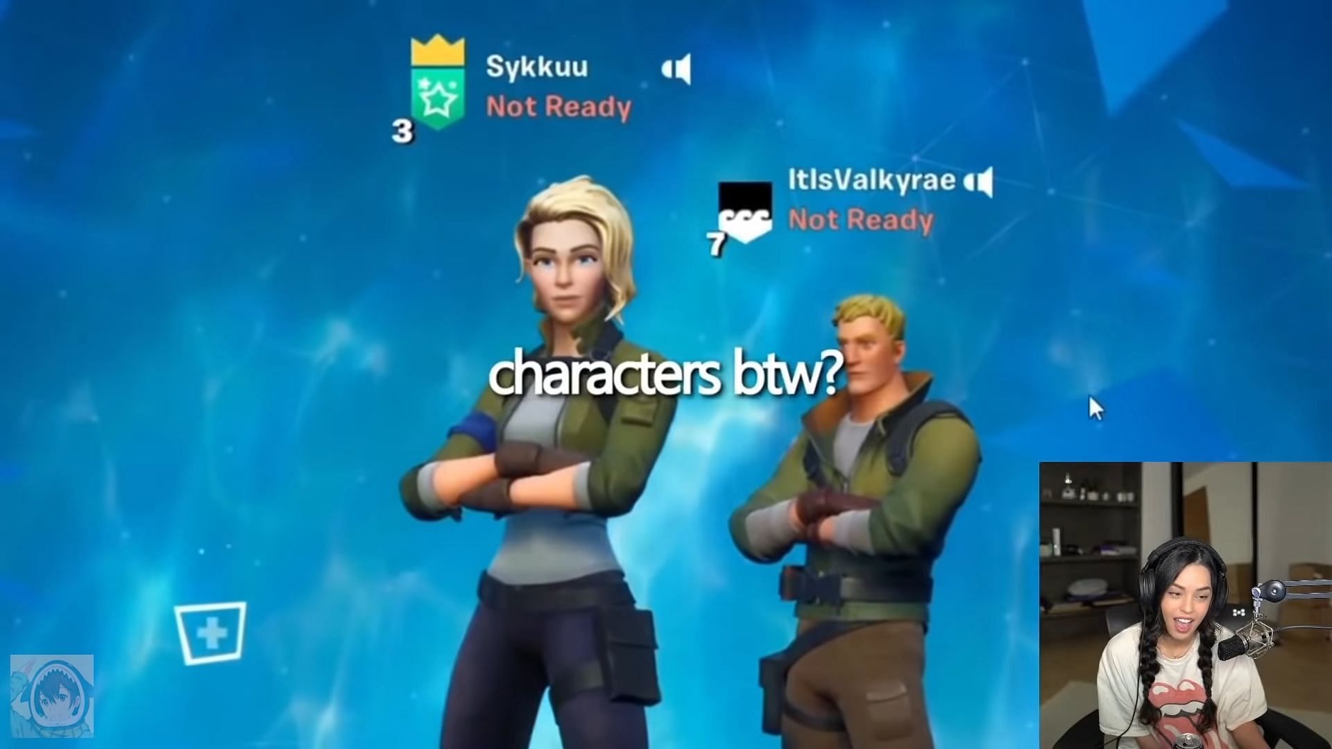 YouTube streamer Valkyrae reacts to an old clip featuring Sykkuno (Image via YouTube) 