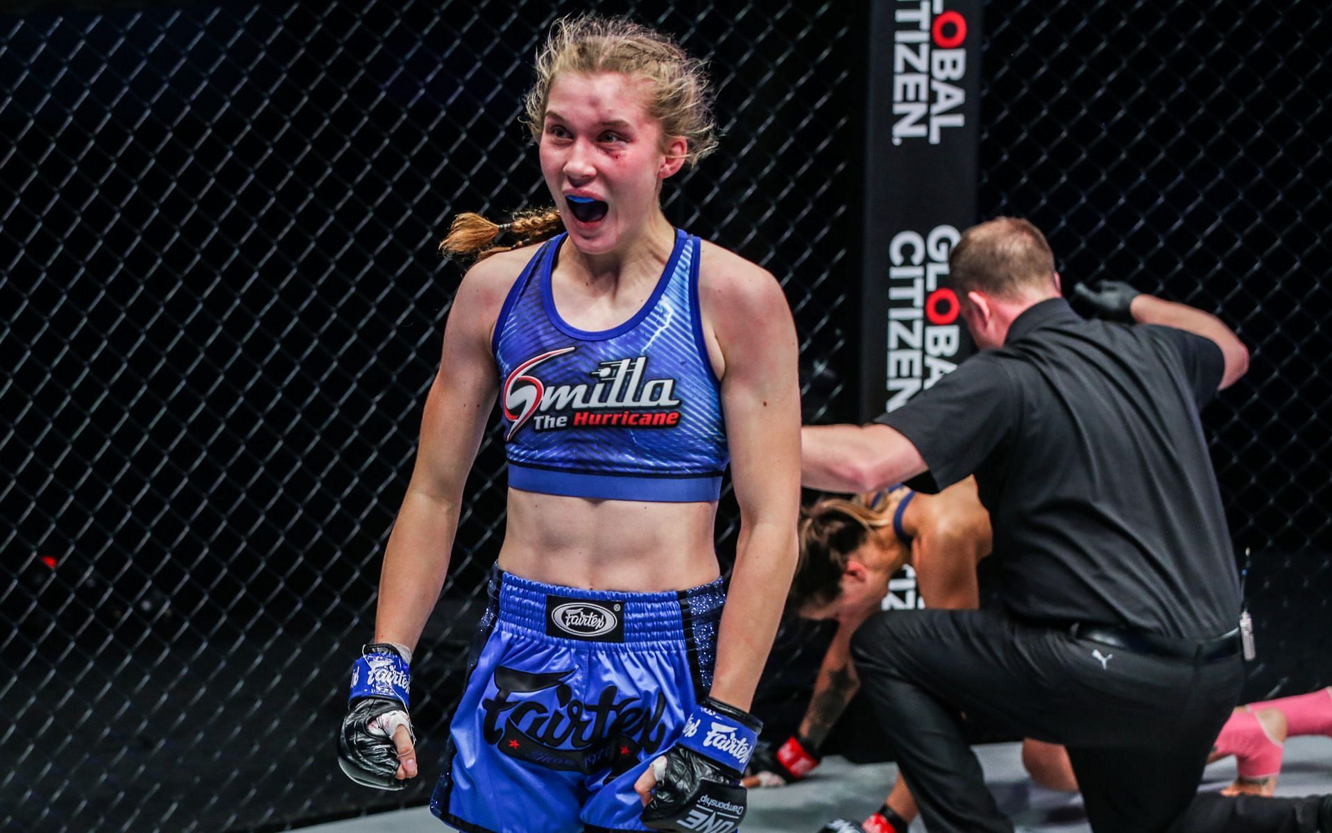 Smilla Sundell says her family has always been her biggest supporter in her fighting career. [Photos ONE Championship]