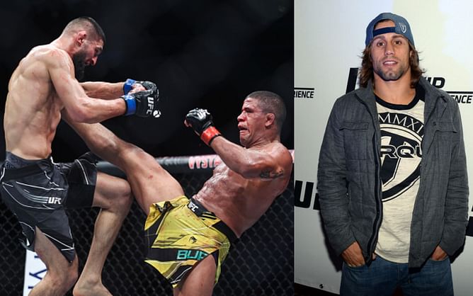 Khamzat Chimaev getting rocked by Gilbert Burns was a reminder that "everybody's beatable" in MMA, says Urijah Faber