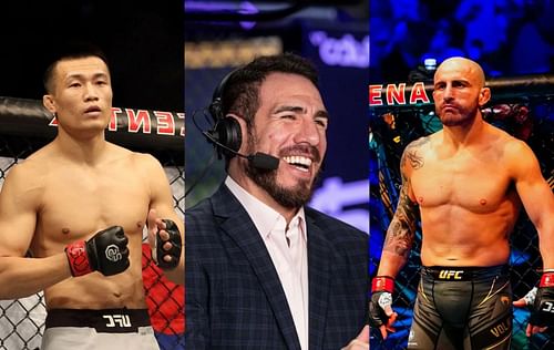 Chan Sung Jung (left), Kenny Florian (center) & Alexander Volkanovski (right) [Image Credits- @kennyflorian on Instagram]