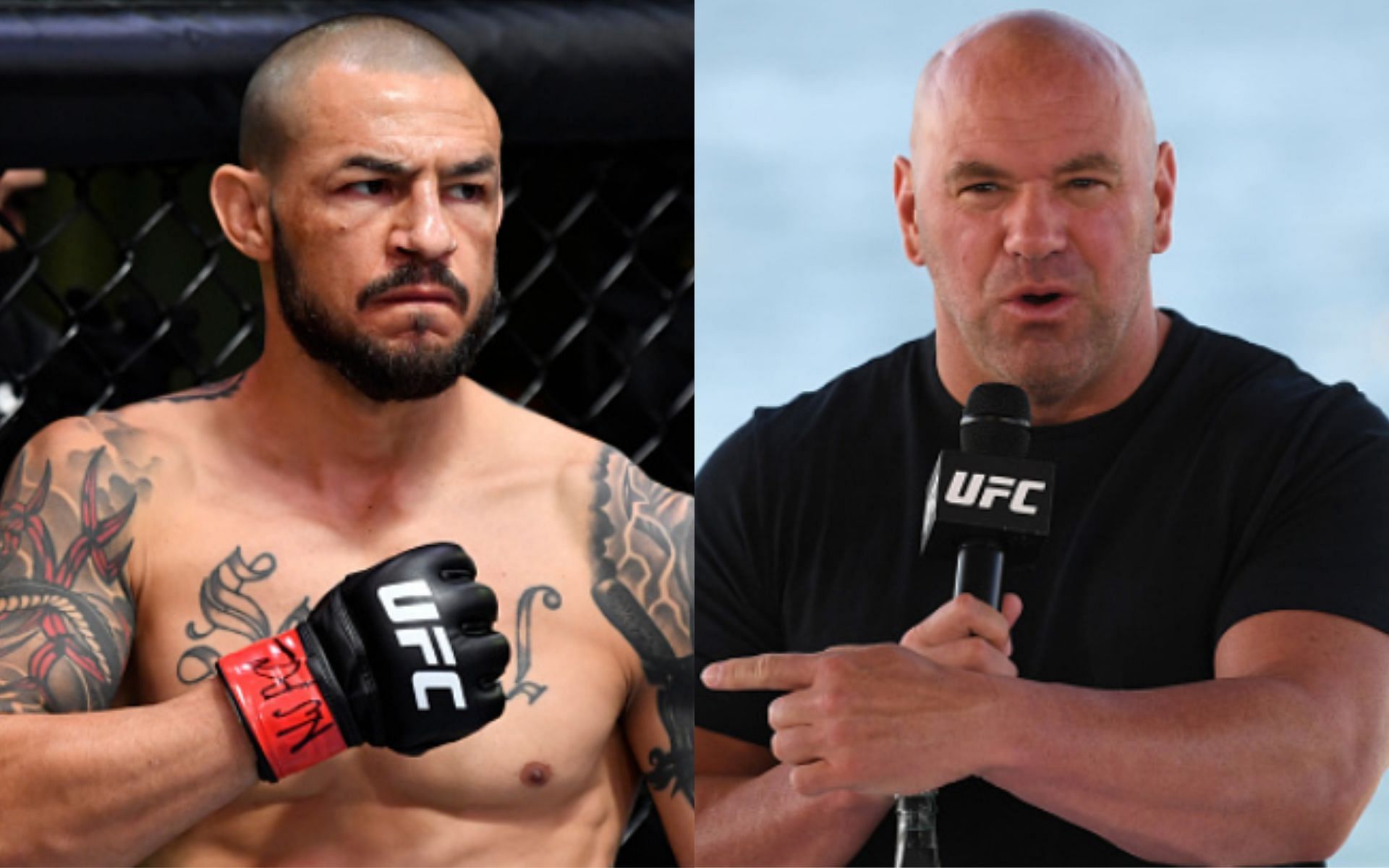 Cub Swanson (left); Dana White (right)