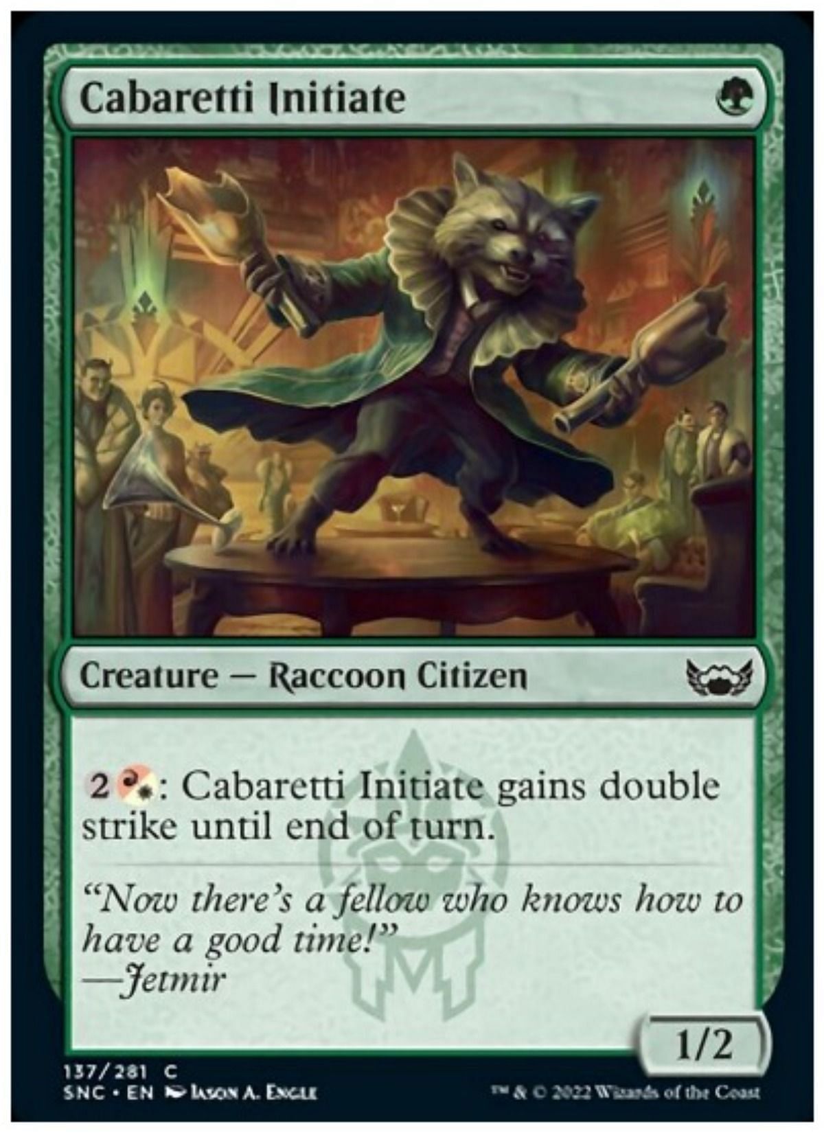 Cabaretti Initiate can double strike on a whim (Image via Wizards of the Coast)