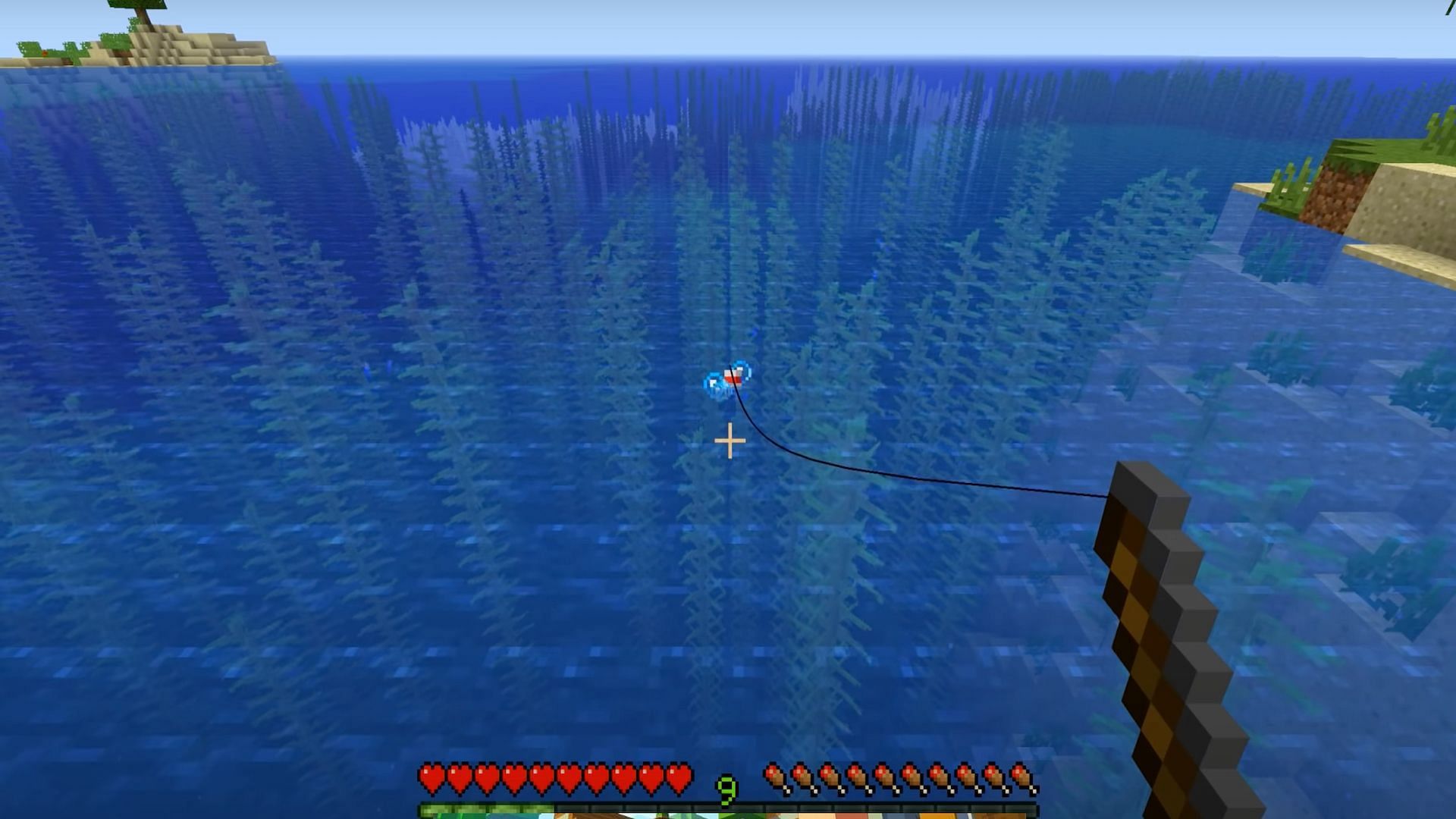 Minecraft players are able to create an automatic fish farm that can help them gather lots of fish and items easily (Image via Cubey/YouTube)