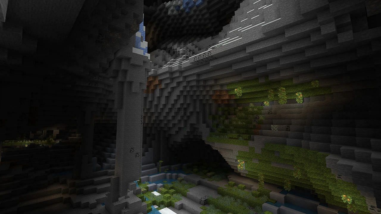Diamonds spawn in caves (Image via Mojang)