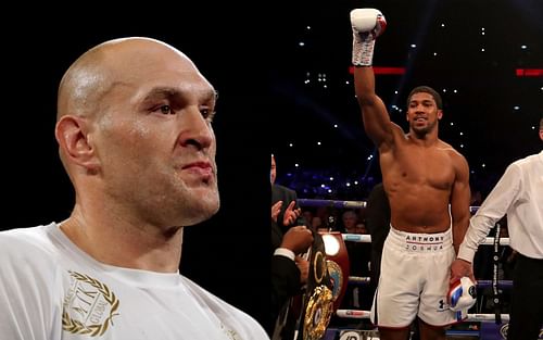 Tyson Fury (left)and Anthony Joshua (right)