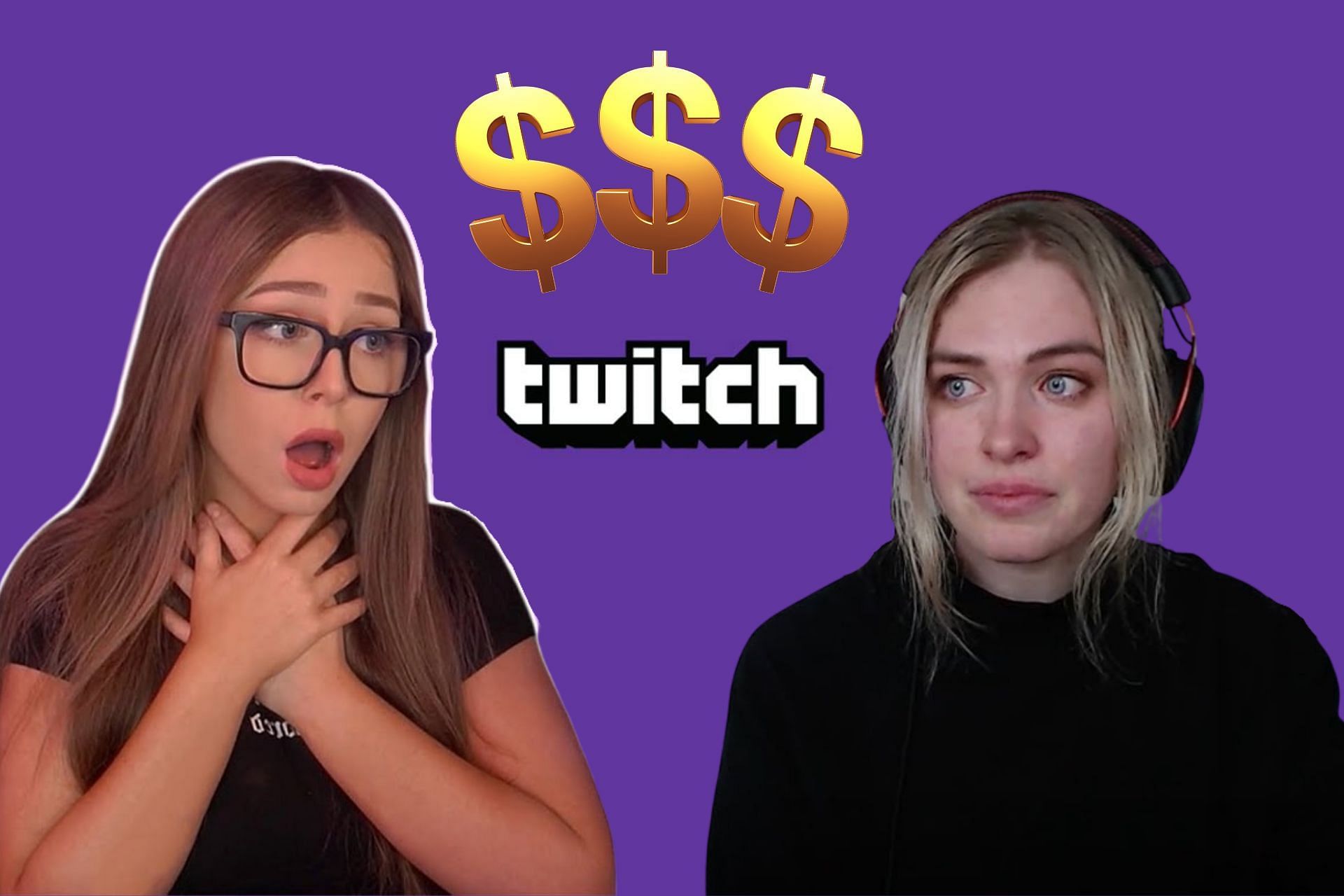 Five female Twitch streamers who received whopping donations on stream (Image via Sportskeeda)