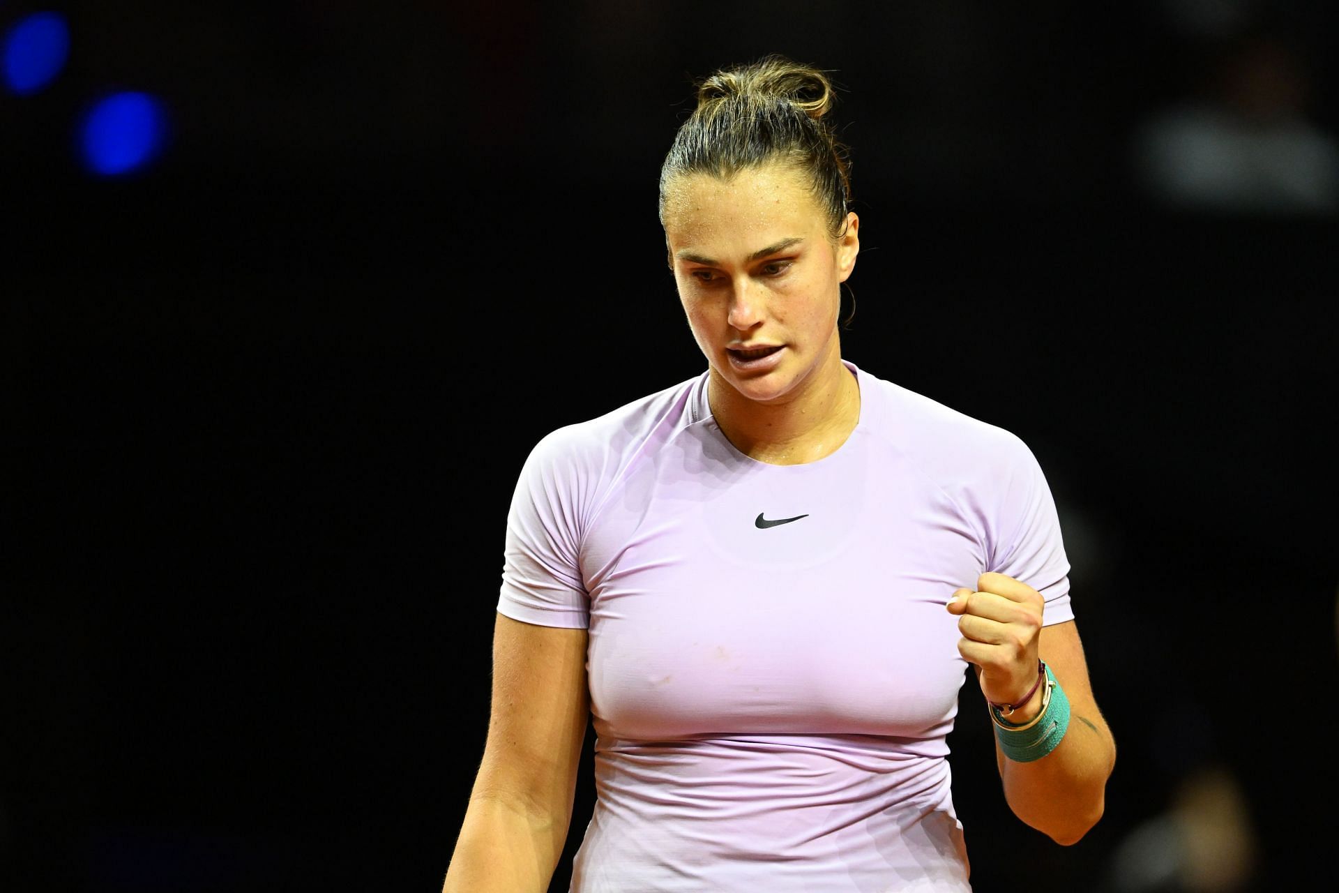 Aryna Sabalenka at the 2022 Porsche Tennis Grand Prix.