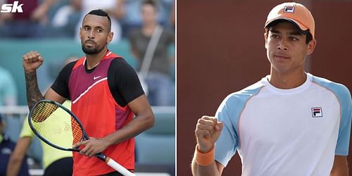 Nick Kyrgios (L) and Mackenzie McDonald.