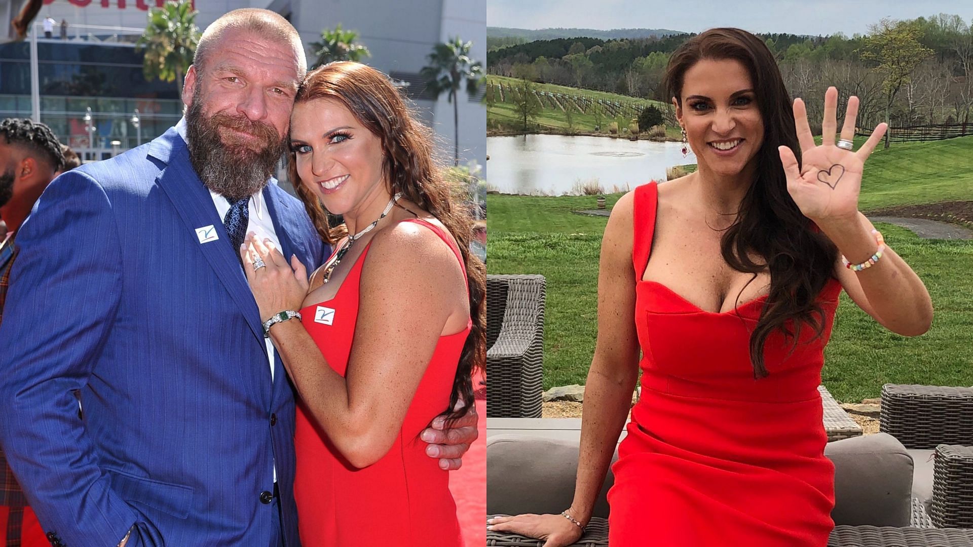 Stephanie McMahon with her husband Triple H