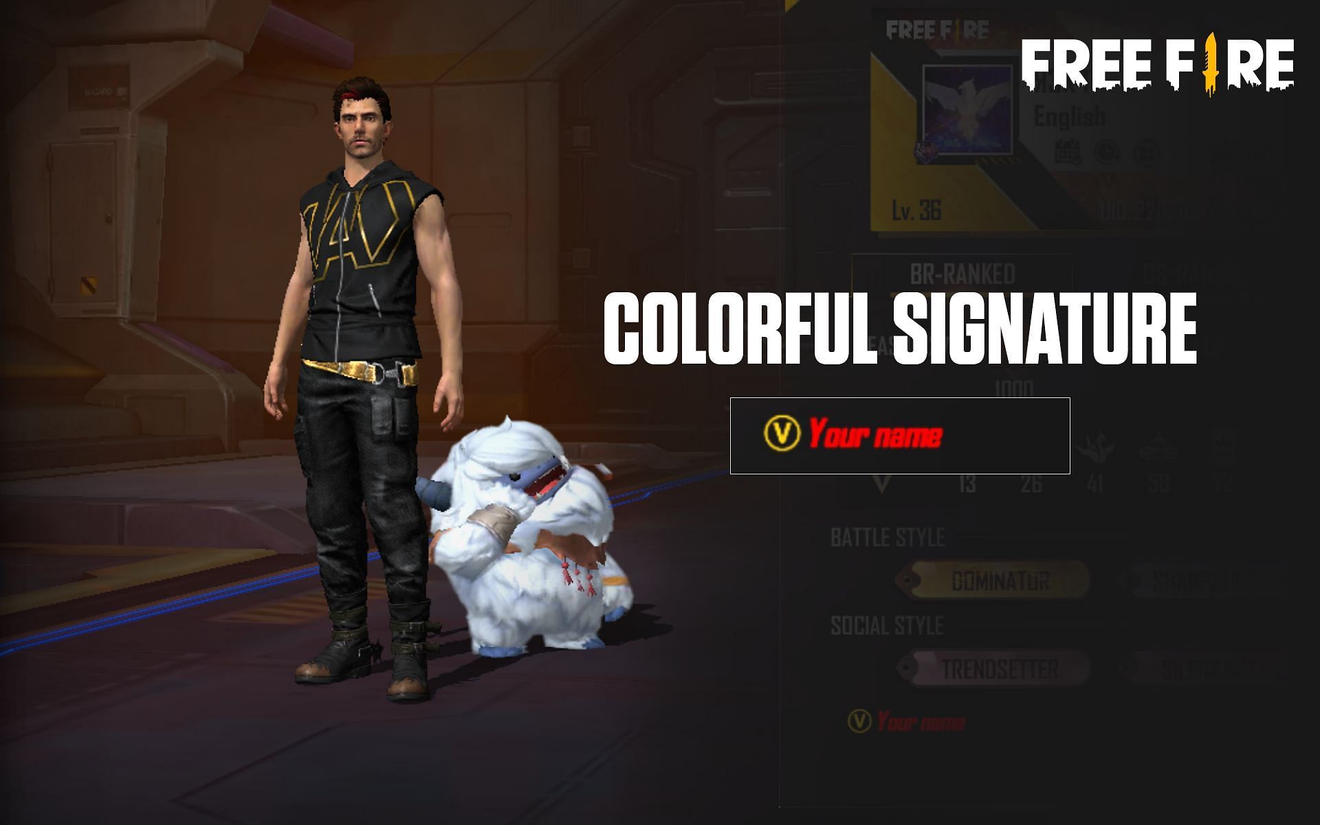 Colorful signatures help profiles stand out (Image via Garena)